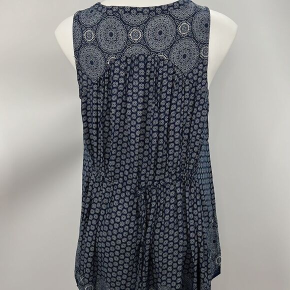 Umgee small floral print sleeveless hi lo cotton blend top - Picture 5 of 7